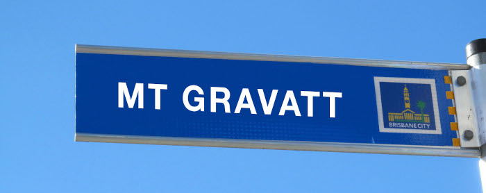 road sign that says Mt Gravatt