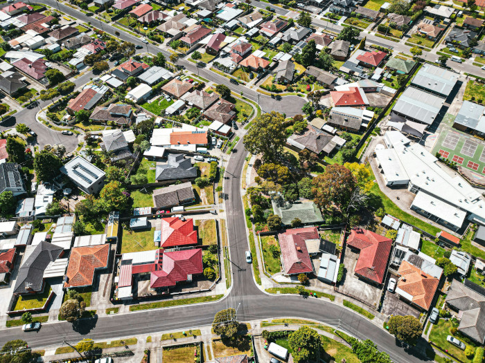Aerial Shot of a Suburban Area