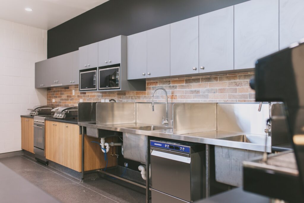 IUIH head office kitchen plumbing fit out done by crew plumbing
