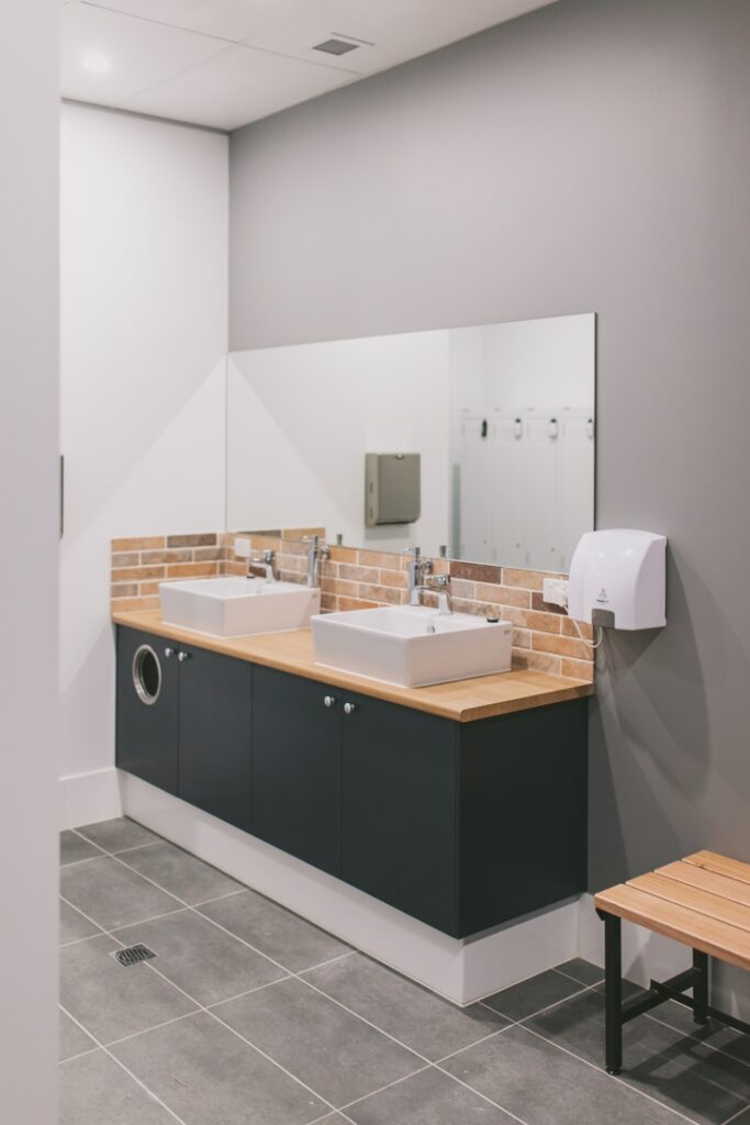 IUIH head office bathroom plumbing fit out done by crew plumbing