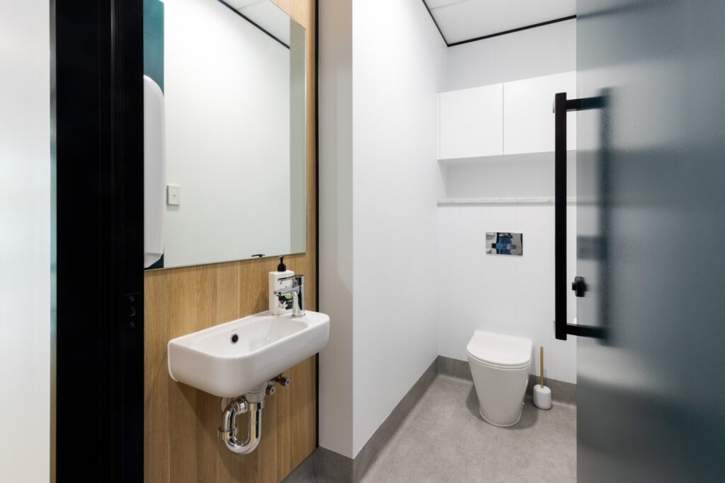 the aesthetic smile collective bathroom plumbing fit out done by crew plumbing